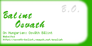 balint osvath business card